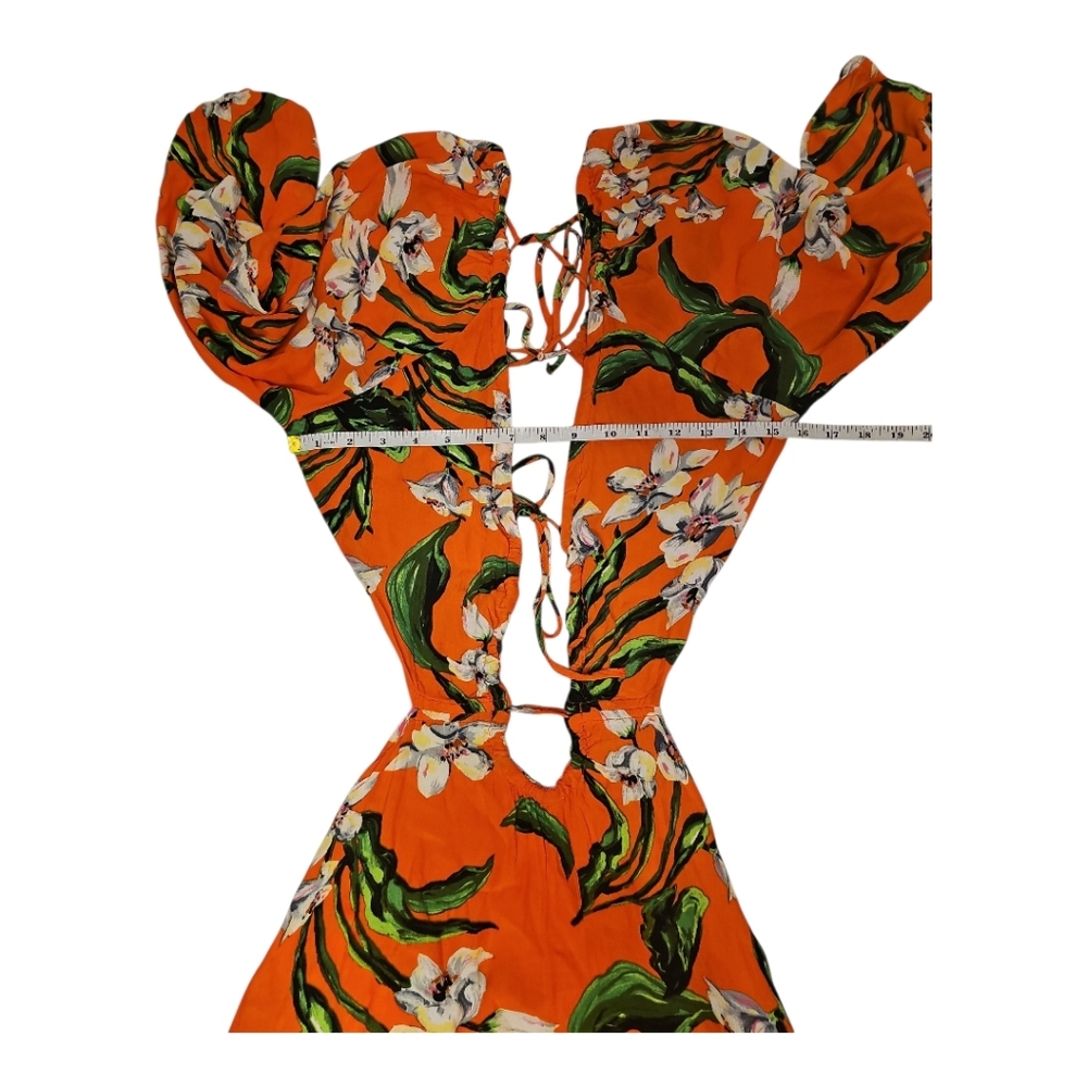 ZARA Multicolored Cut-Out Printed Maxi Dress – Size Large - Picture 10 of 16